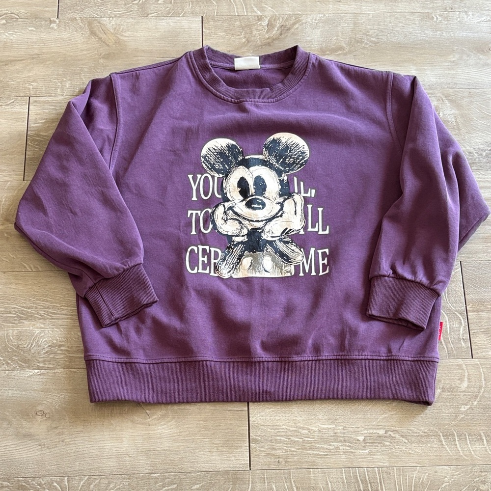 Purple Mickey Mouse Crewneck Sweatshirt PTP 22”